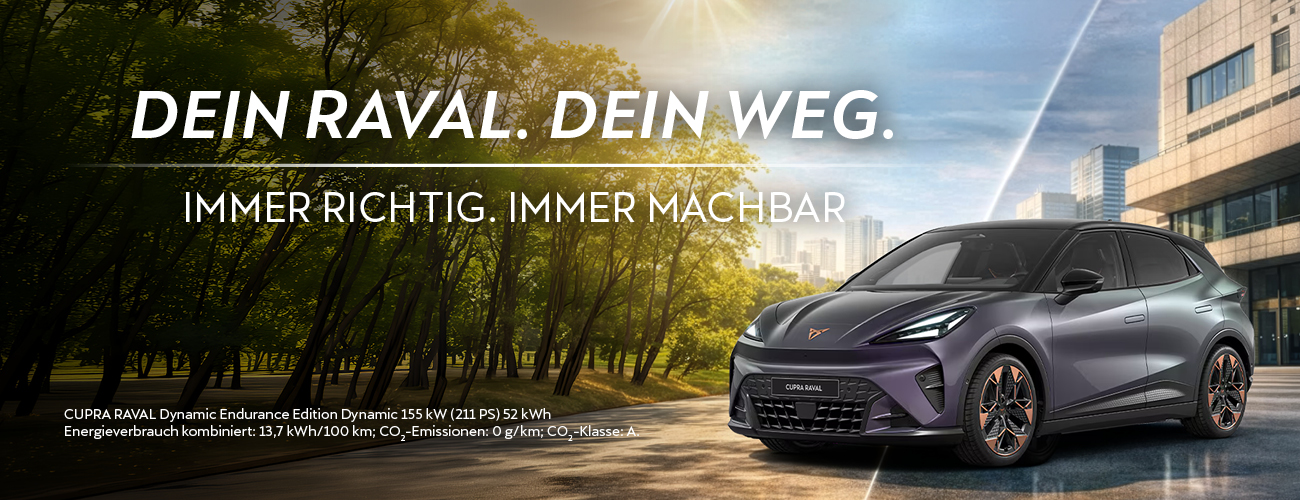 HEADER DESKTOP Cupra Raval ab sofort