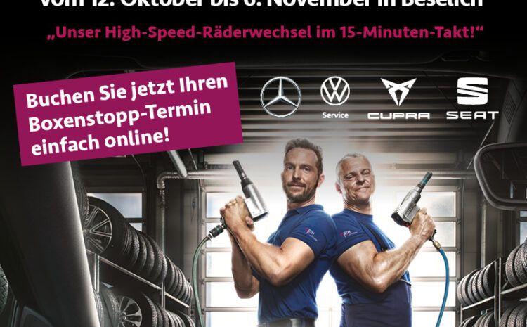  Boxenstopp-Tage vom 12.10. bis 06.11.